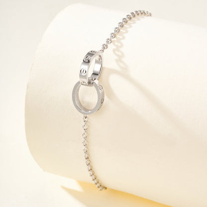 [⭐Clover Jewelry]LOVE BRACELET DOUBLE RING