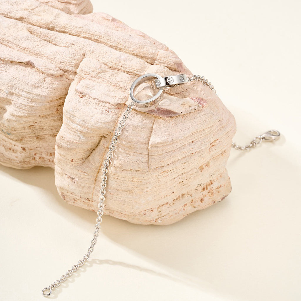 [⭐Clover Jewelry]LOVE BRACELET DOUBLE RING