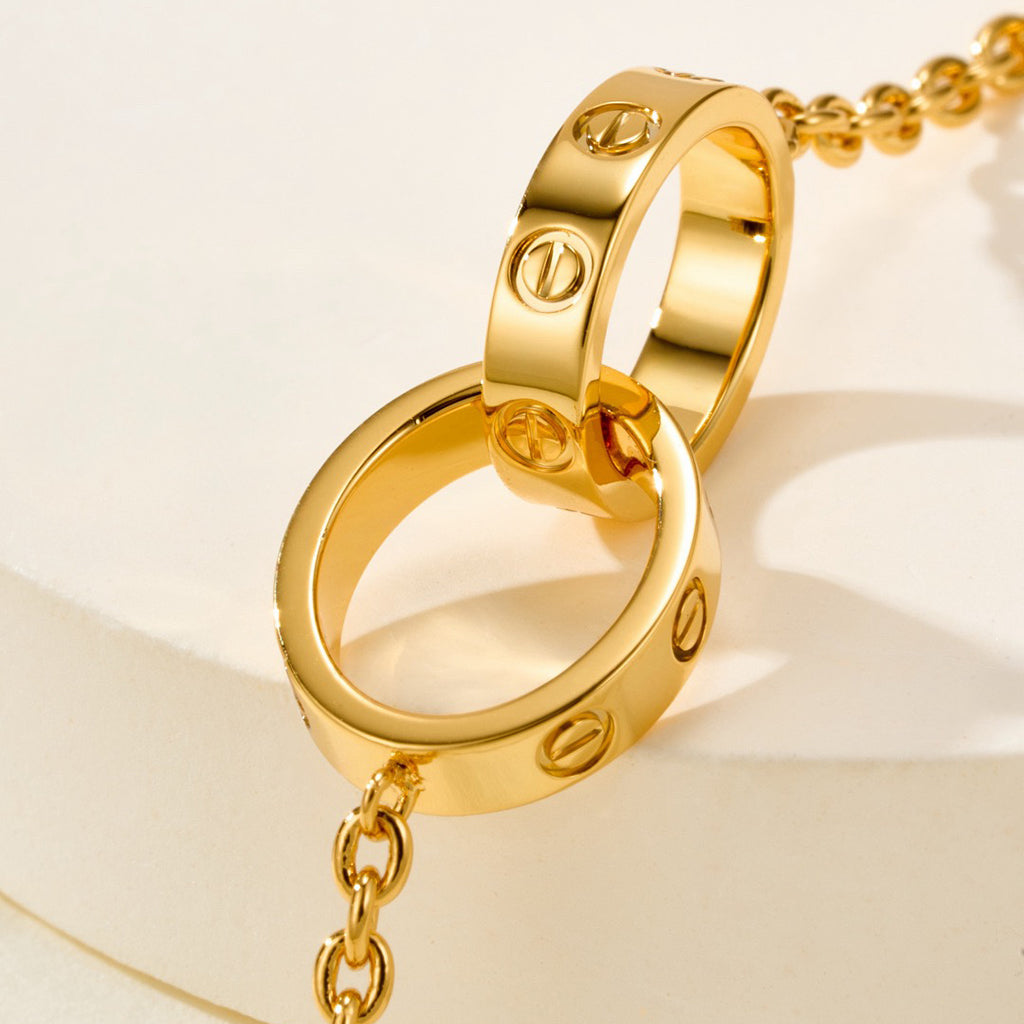 [⭐Clover Jewelry]LOVE BRACELET DOUBLE RING