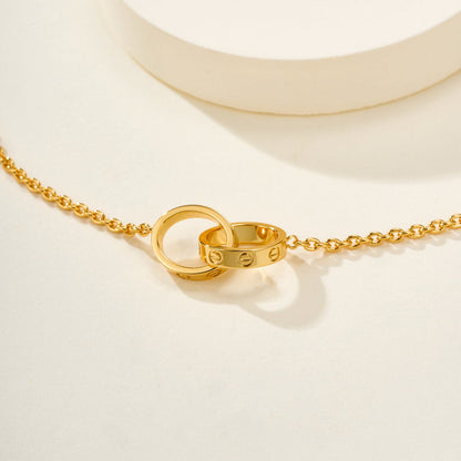 [⭐Clover Jewelry]LOVE BRACELET DOUBLE RING