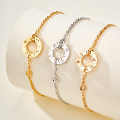 [⭐Clover Jewelry]LOVE BRACELET 2 DIAMOND