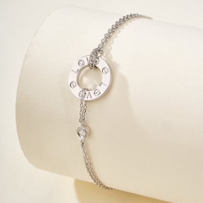 [⭐Clover Jewelry]LOVE BRACELET 2 DIAMOND
