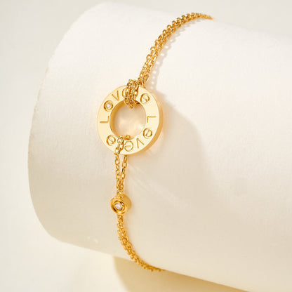 [⭐Clover Jewelry]LOVE BRACELET 2 DIAMOND