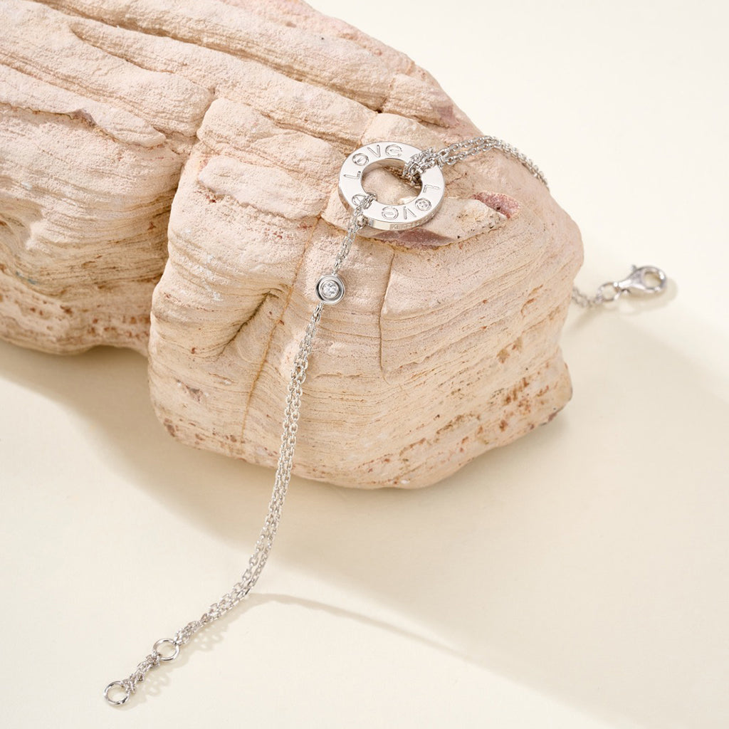 [⭐Clover Jewelry]LOVE BRACELET 2 DIAMOND
