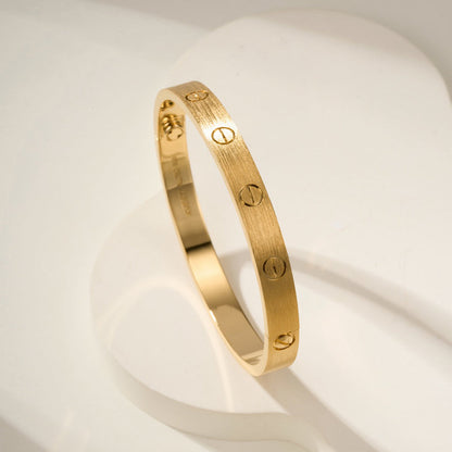 [⭐Clover Jewelry]LOVE BRACELET 6.1MM BRUSHED