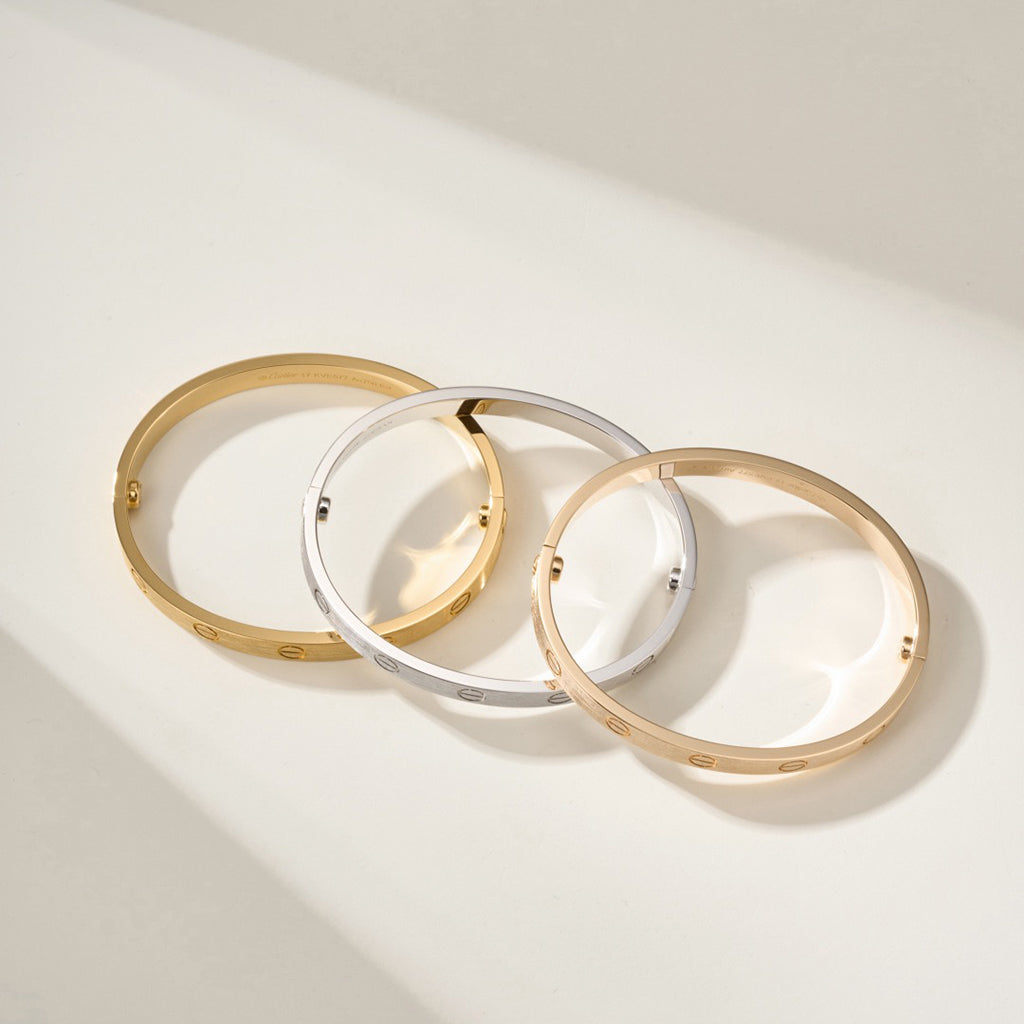 [⭐Clover Jewelry]LOVE BRACELET 6.1MM BRUSHED