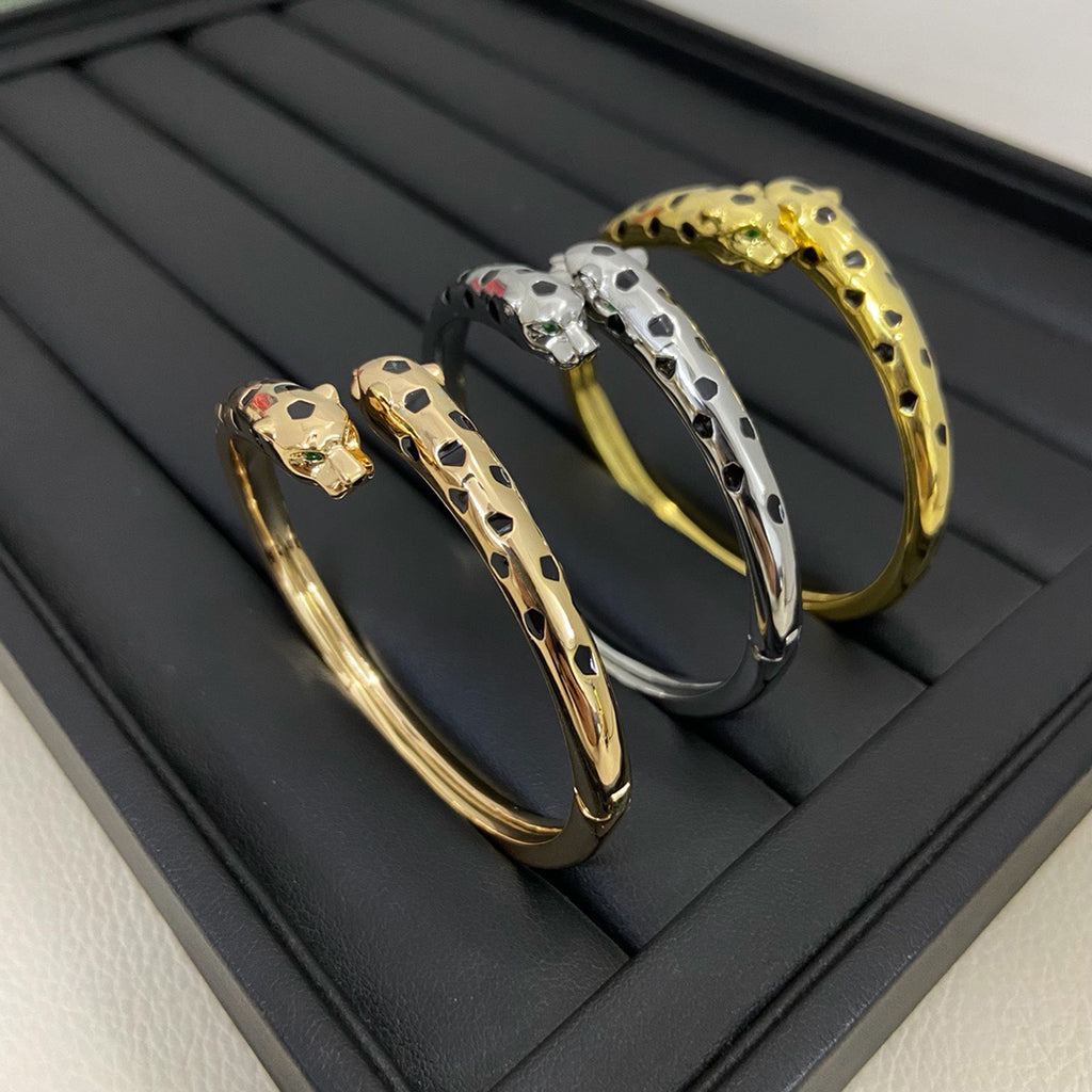 [⭐Clover Jewelry]PANTHERE DOUBLE HEADED OPEN BRACELET