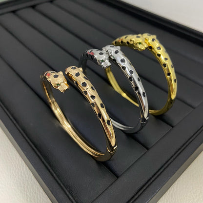 [⭐Clover Jewelry]PANTHERE DOUBLE HEADED OPEN BRACELET