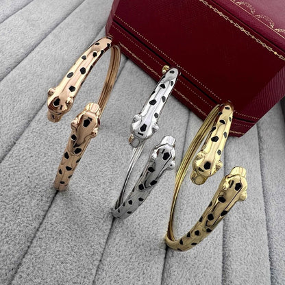 [⭐Clover Jewelry]PANTHERE DOUBLE HEADED OPEN BRACELET