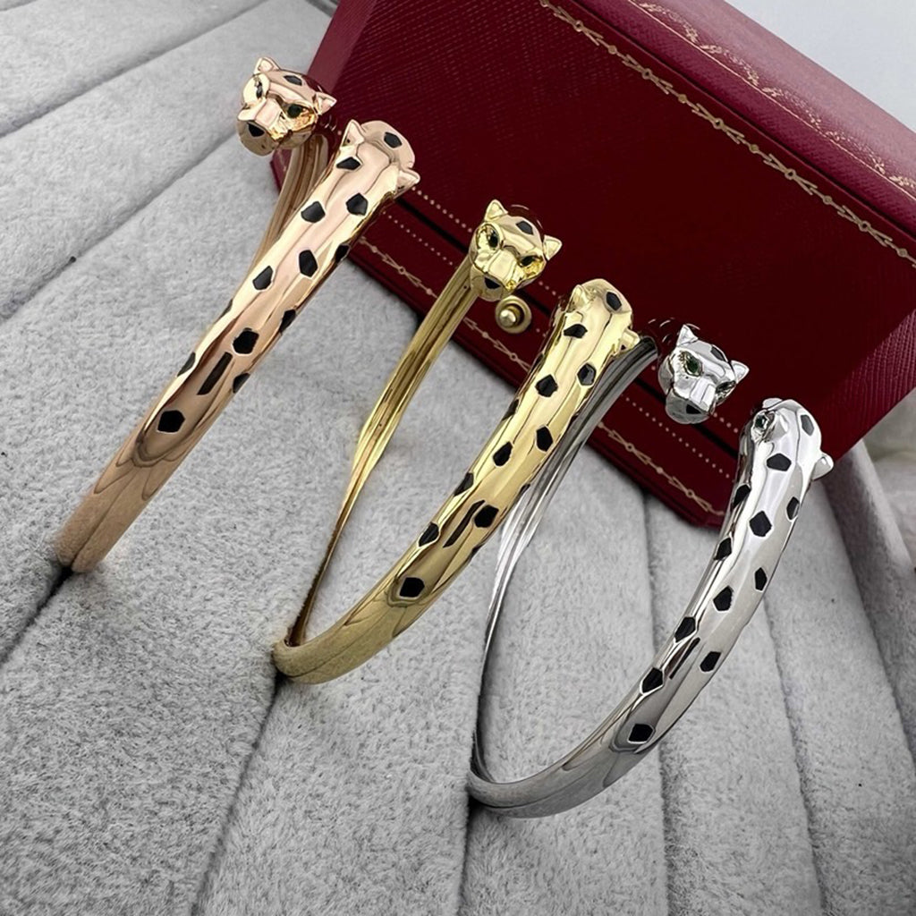 [⭐Clover Jewelry]PANTHERE DOUBLE HEADED OPEN BRACELET