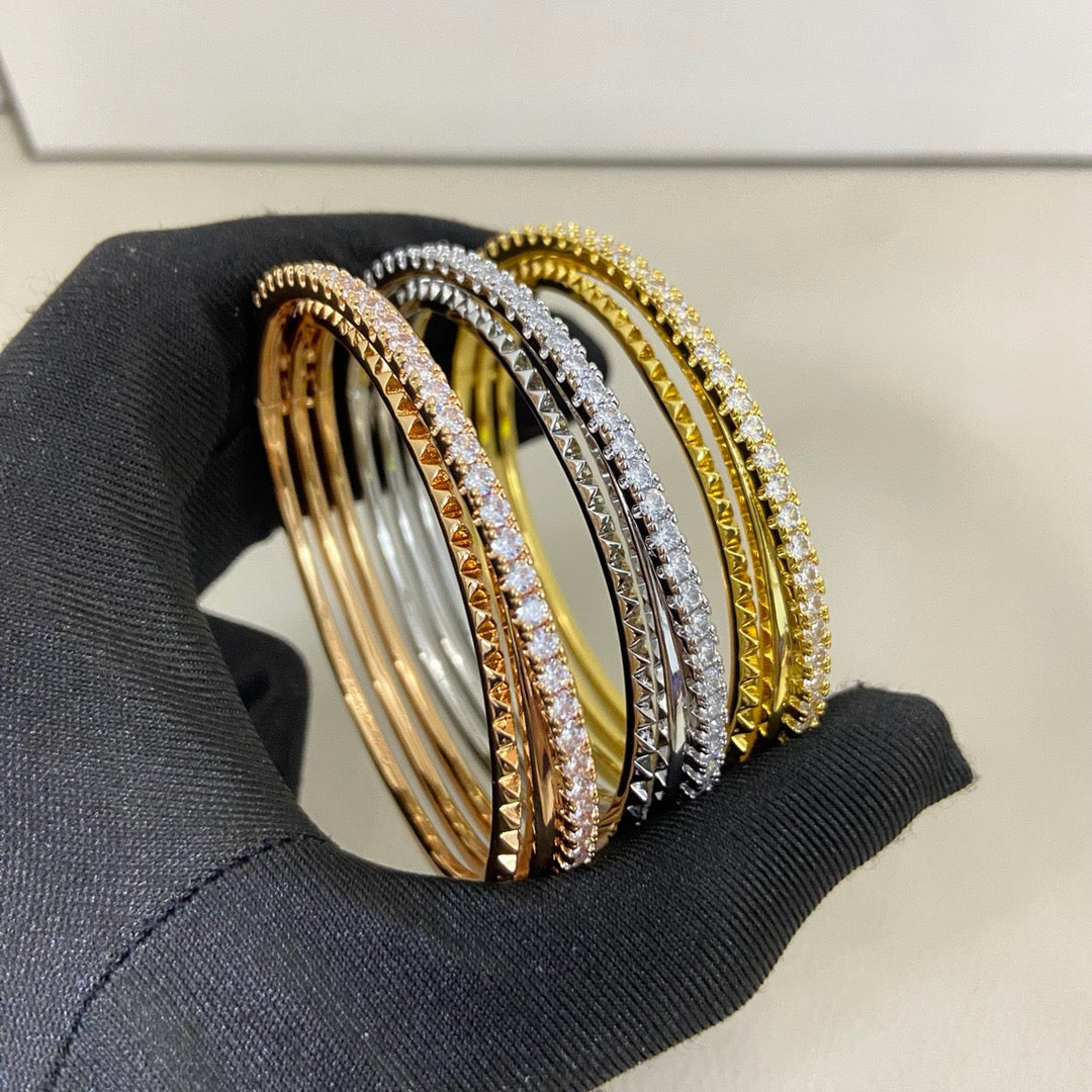 [⭐Clover Jewelry]ETINCELLE HALF-PAVED DIAMOND BRACELET