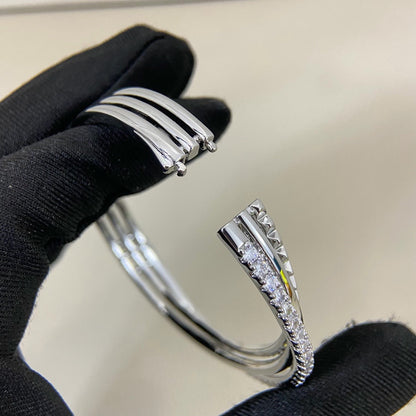 [⭐Clover Jewelry]ETINCELLE HALF-PAVED DIAMOND BRACELET