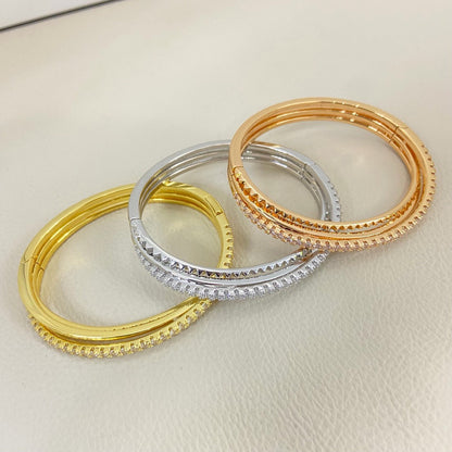 [⭐Clover Jewelry]ETINCELLE HALF-PAVED DIAMOND BRACELET