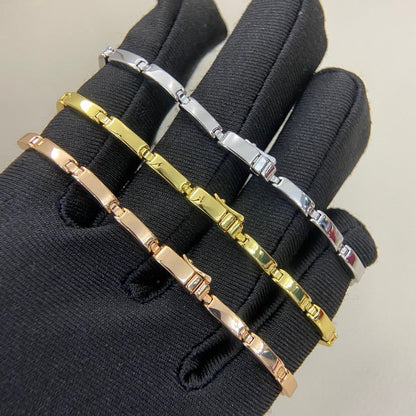 [⭐Clover Jewelry]PANTHERE HALF DIAMOND ON CHAIN BRACELET