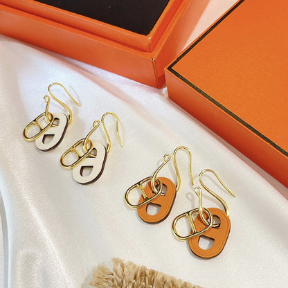 [⭐Clover Jewelry]HM O'MAILLON GOLD EARRINGS