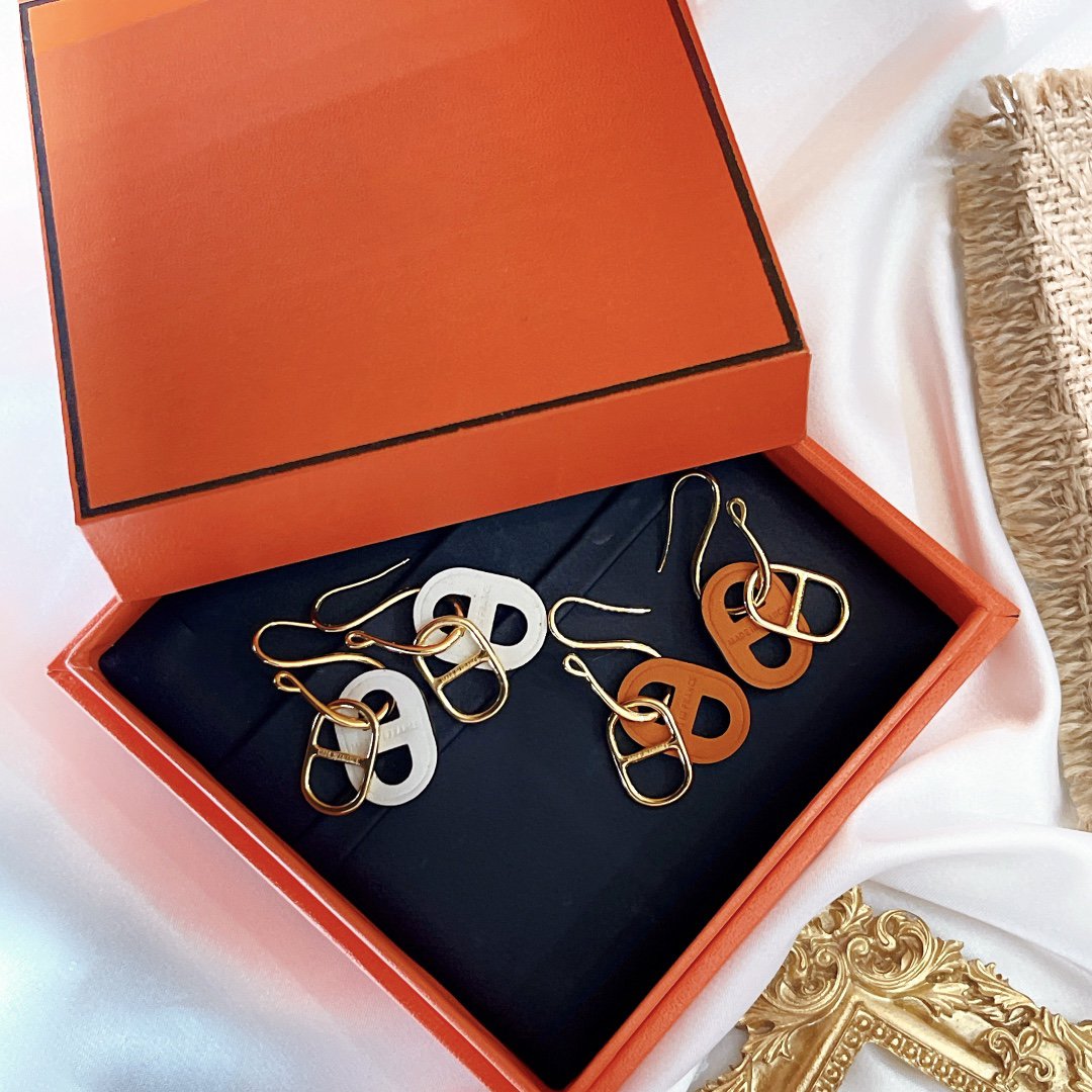 [⭐Clover Jewelry]HM O'MAILLON GOLD EARRINGS