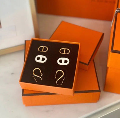 [⭐Clover Jewelry]HM O'MAILLON GOLD EARRINGS