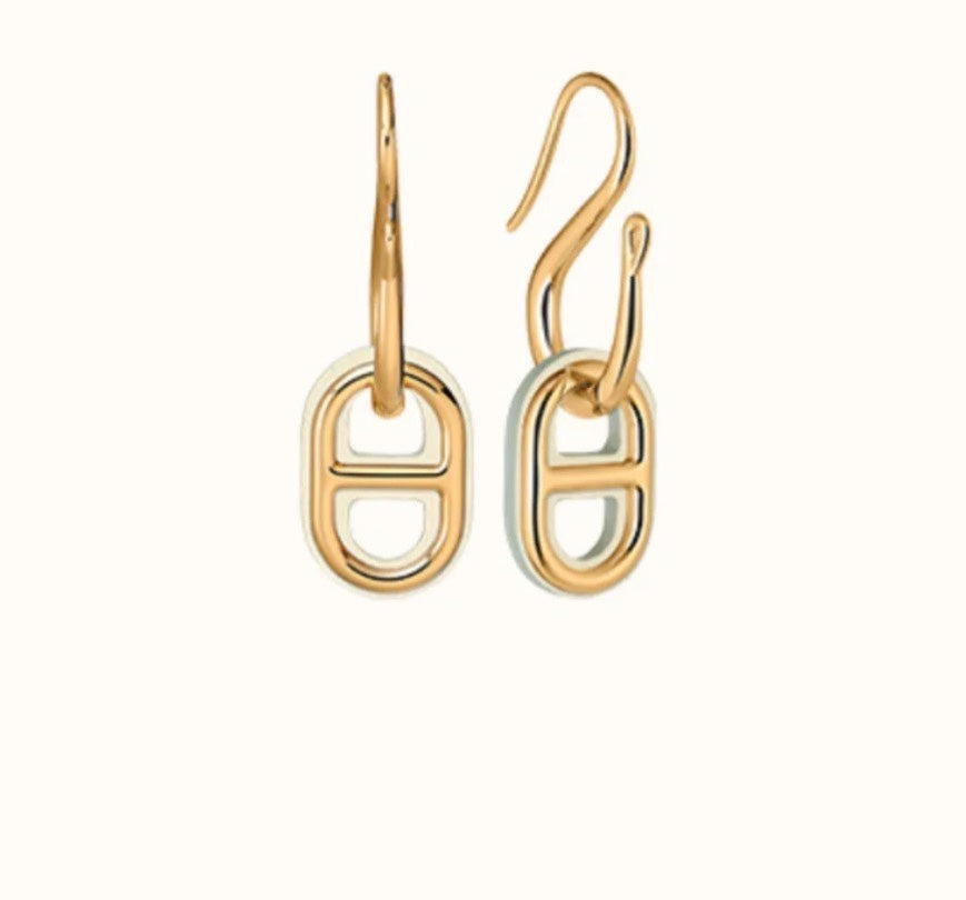 [⭐Clover Jewelry]HM O'MAILLON GOLD EARRINGS