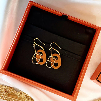 [⭐Clover Jewelry]HM O'MAILLON GOLD EARRINGS