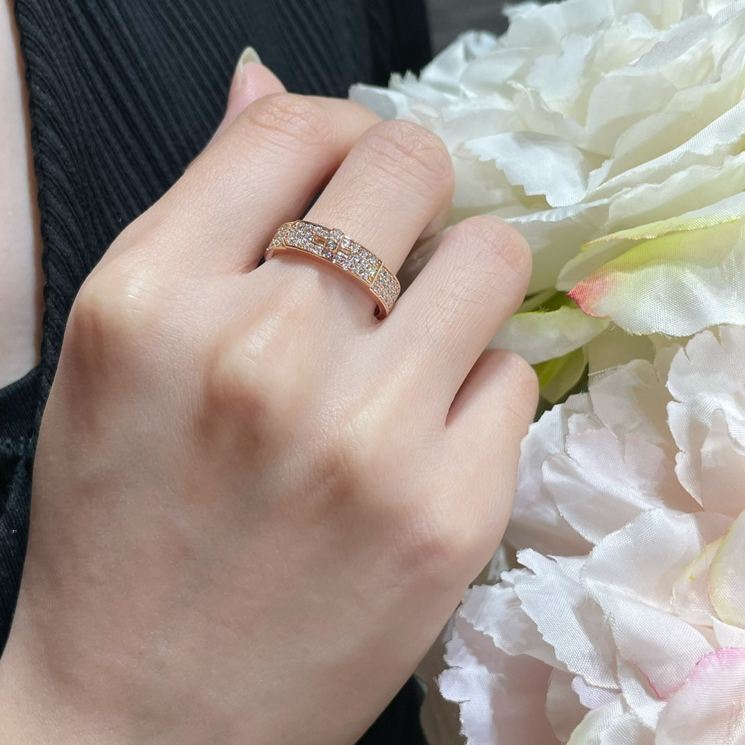 [⭐Clover Jewelry]KELLY PINK GOLD DIAMOND RING