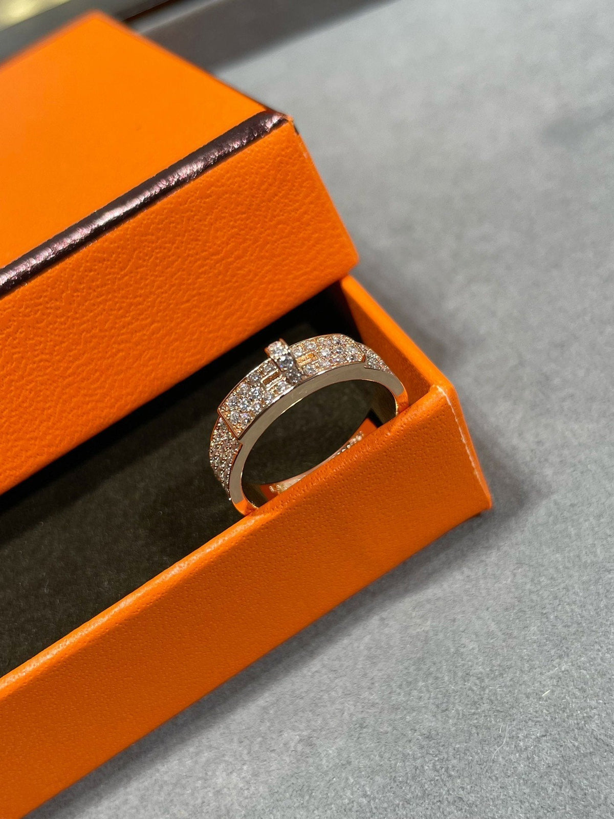 [⭐Clover Jewelry]KELLY PINK GOLD DIAMOND RING