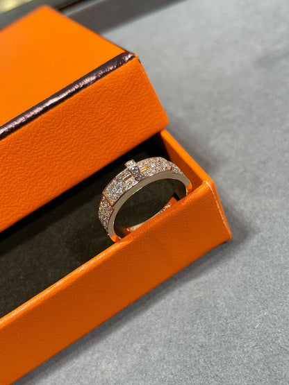 [⭐Clover Jewelry]KELLY PINK GOLD DIAMOND RING