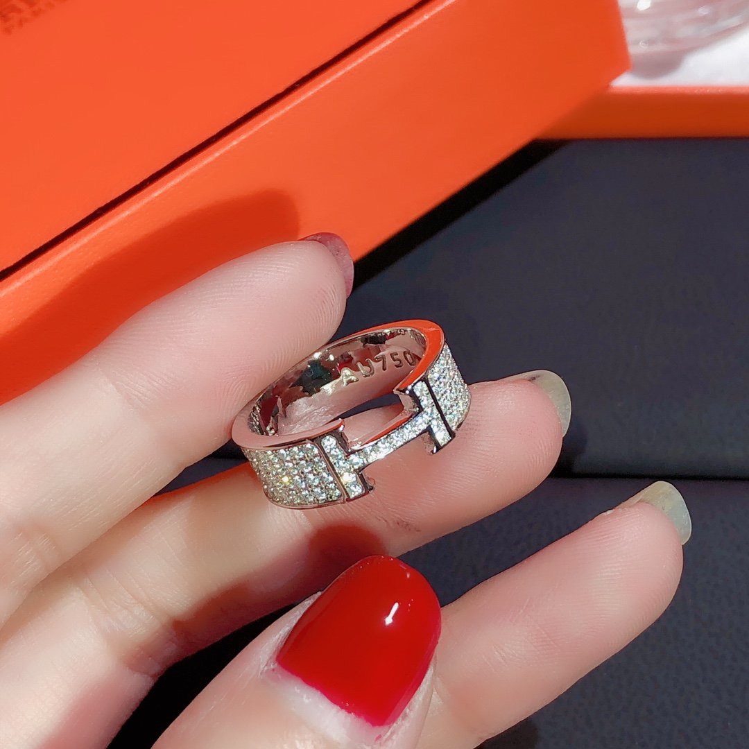 [⭐Clover Jewelry]H RING FULL DIAMOND