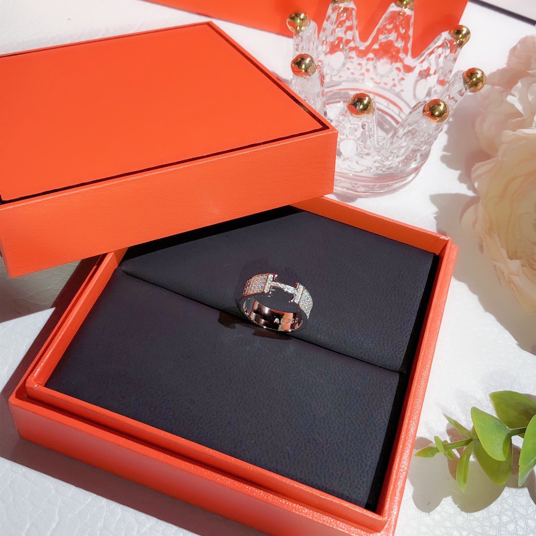[⭐Clover Jewelry]H RING FULL DIAMOND