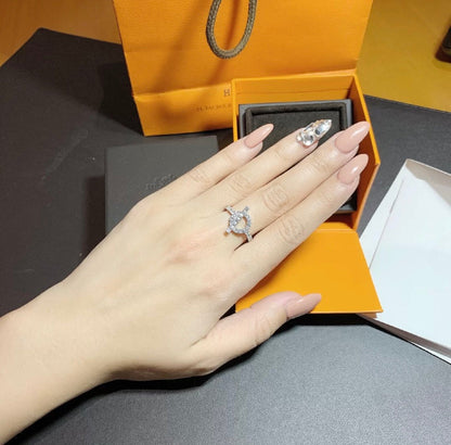 [⭐Clover Jewelry]ECHAPPEE RING SILVER DIAMOND