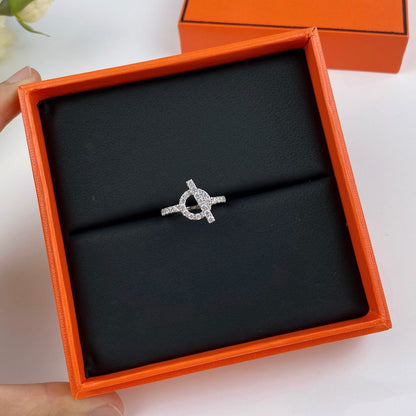 [⭐Clover Jewelry]ECHAPPEE RING SILVER DIAMOND