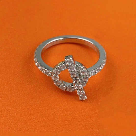 [⭐Clover Jewelry]ECHAPPEE RING SILVER DIAMOND