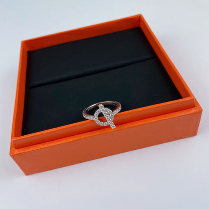 [⭐Clover Jewelry]ECHAPPEE RING SILVER DIAMOND