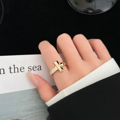 [Clover Jewelry]T WIDE DIAMOND RING