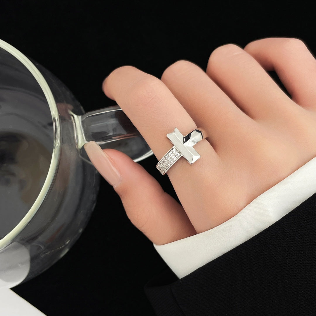 [Clover Jewelry]T WIDE DIAMOND RING