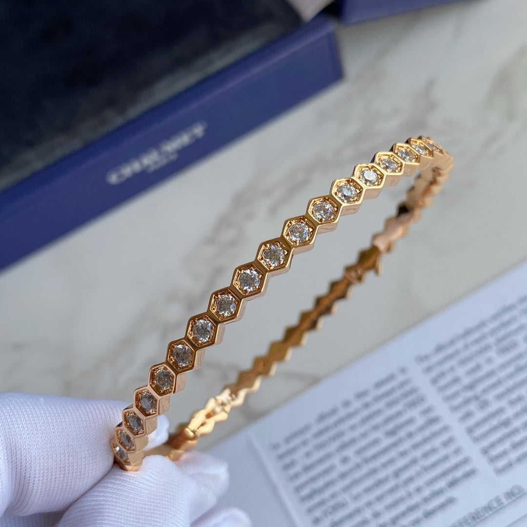 [⭐Clover Jewelry]BEE LOVE GOLD BRACELET FULL DIAMOND