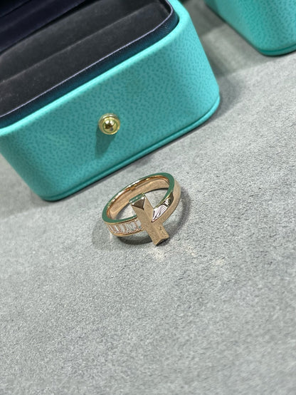 [Clover Jewelry]T1 WIDE 4.5MM DIAMOND RING
