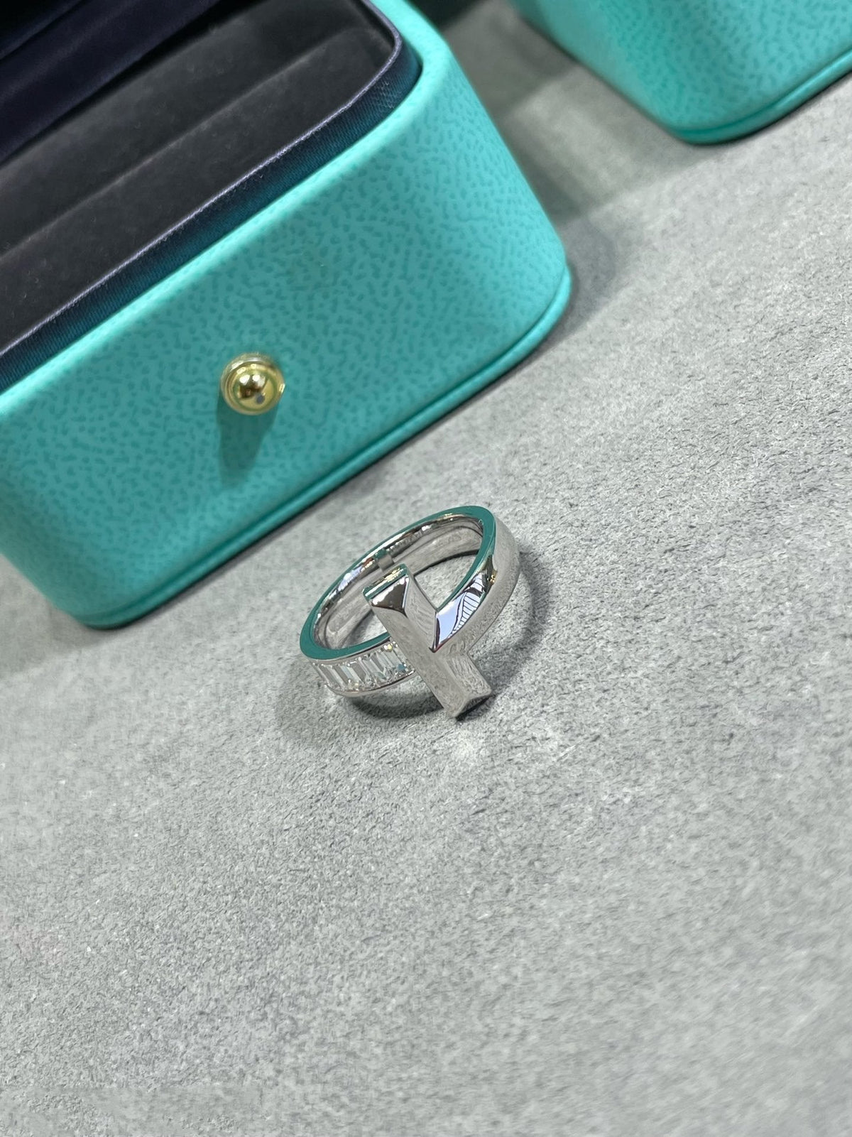 [Clover Jewelry]T1 WIDE 4.5MM DIAMOND RING