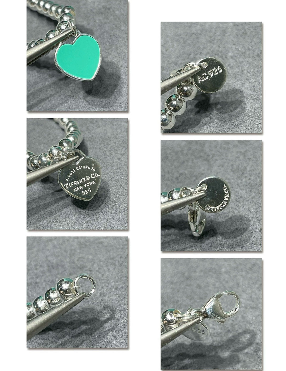 [Clover Jewelry]RETURN TO TIF SILVER BEAD NECKLACE