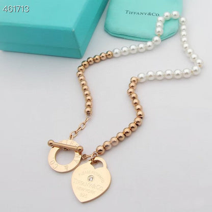 [Clover Jewelry]RETURN TO TIF HEART TAF BEAD PEARL BRACELET