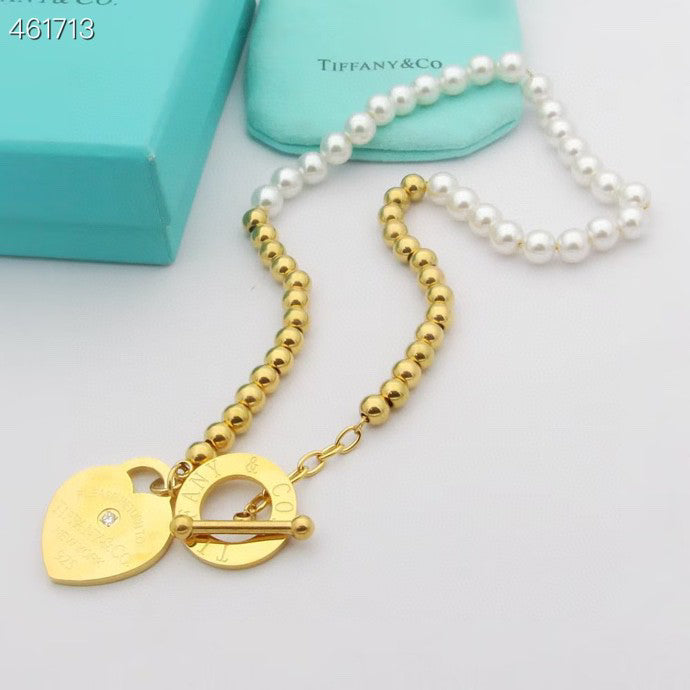 [Clover Jewelry]RETURN TO TIF HEART TAF BEAD PEARL BRACELET