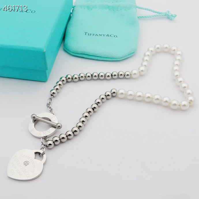 [Clover Jewelry]RETURN TO TIF HEART TAF BEAD PEARL BRACELET
