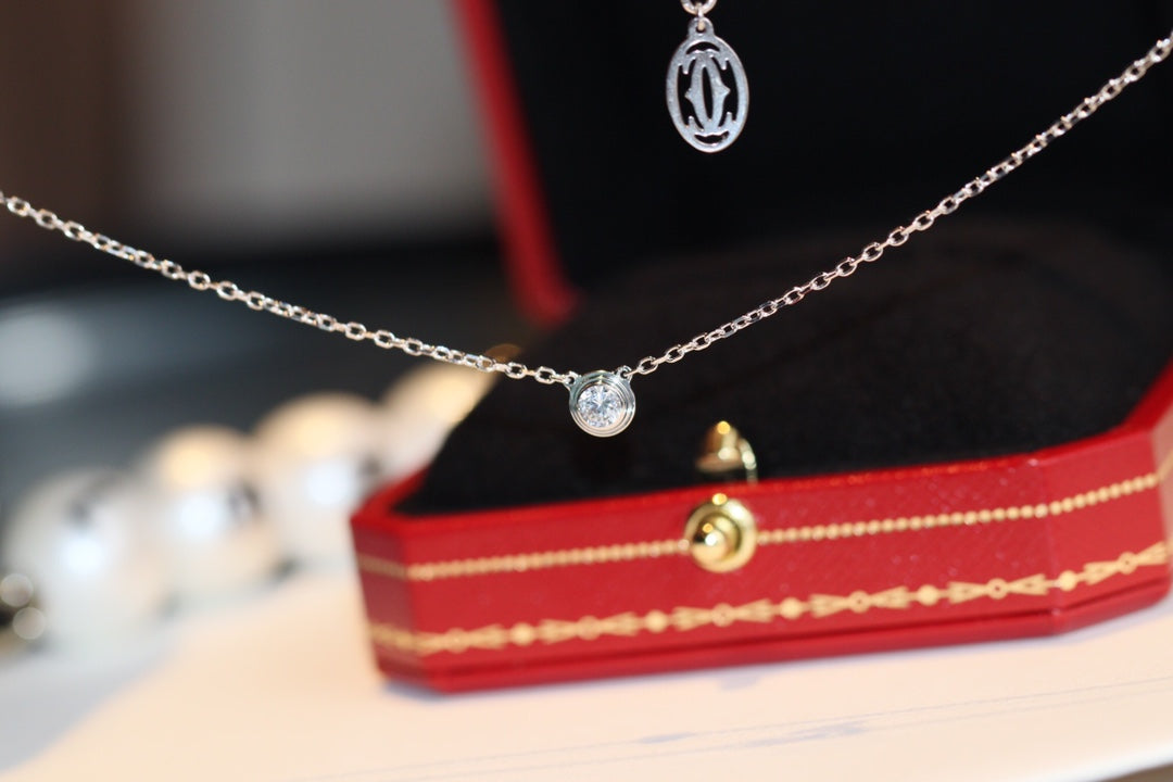 [⭐Clover Jewelry]DAMOUR DIAMOND NECKLACE