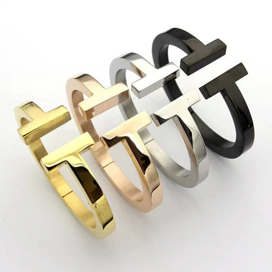 [Clover Jewelry]T SQUARE OPEN BRACELET