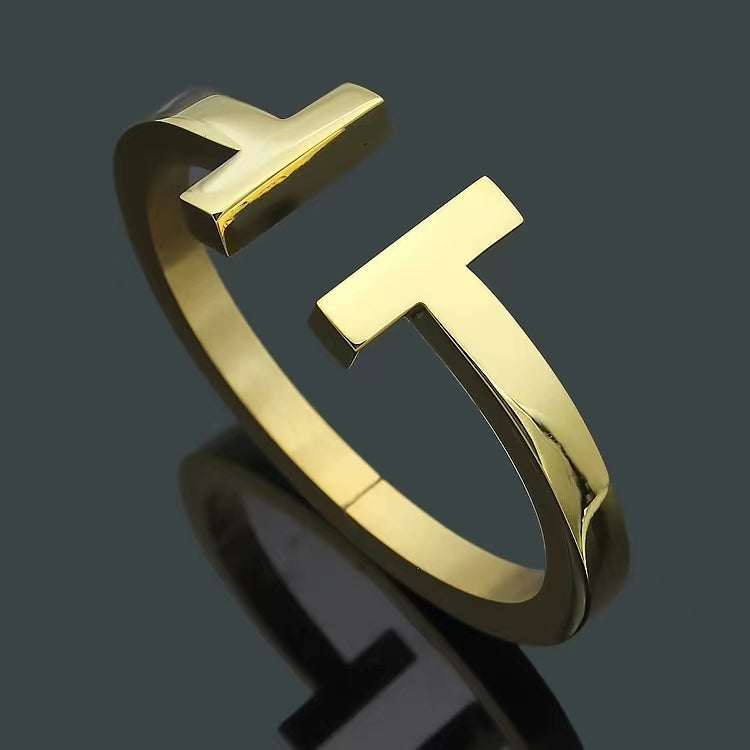 [Clover Jewelry]T SQUARE OPEN BRACELET