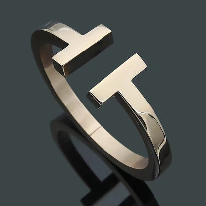 [Clover Jewelry]T SQUARE OPEN BRACELET