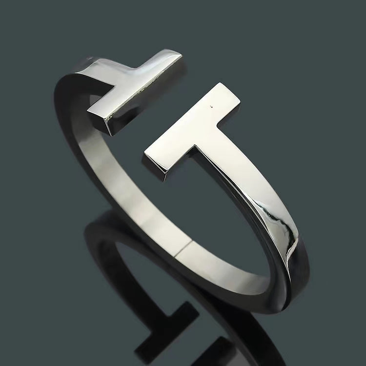 [Clover Jewelry]T SQUARE OPEN BRACELET