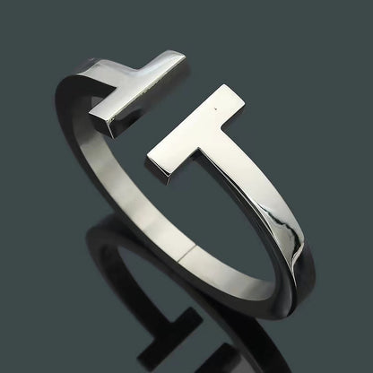 [Clover Jewelry]T SQUARE OPEN BRACELET