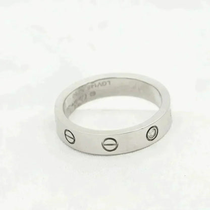 [⭐Clover Jewelry]LOVE RING 4MM 1 DIAMOND SILVER