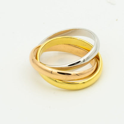 [⭐Clover Jewelry Jewelry]TRINITY RING GOLD PINK GOLD SILVER