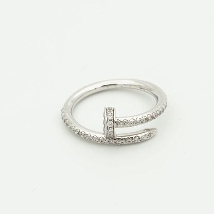 [⭐Clover Jewelry]JUSTE RING 1.8MM SILVER DIAMONDS
